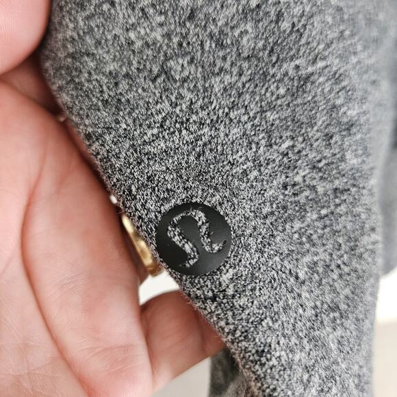 Lululemon Split Pullover Hoodie Womens Size 8 Heathered Speckled Black LS - Picture 4 of 6